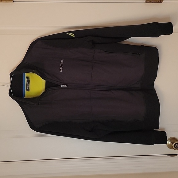 Nautica, Size M, Full Zip Fleece Jacket, Black, EUC. - Picture 1 of 9